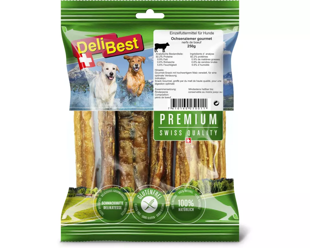 DeliBest Kaustange Premium Ochsenziemer, 250 g