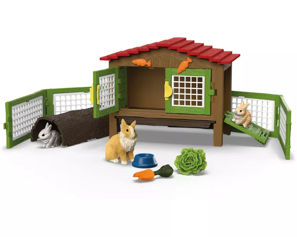 Schleich Spielfigurenset Farm World Kaninchenstall