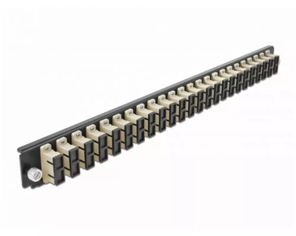 Delock Verteilerplatte Frontblende 24 Port SC Duplex OM2 MM beige