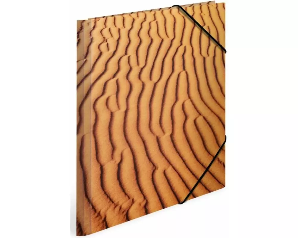 HERMA Gummibandmappe Sand Braun