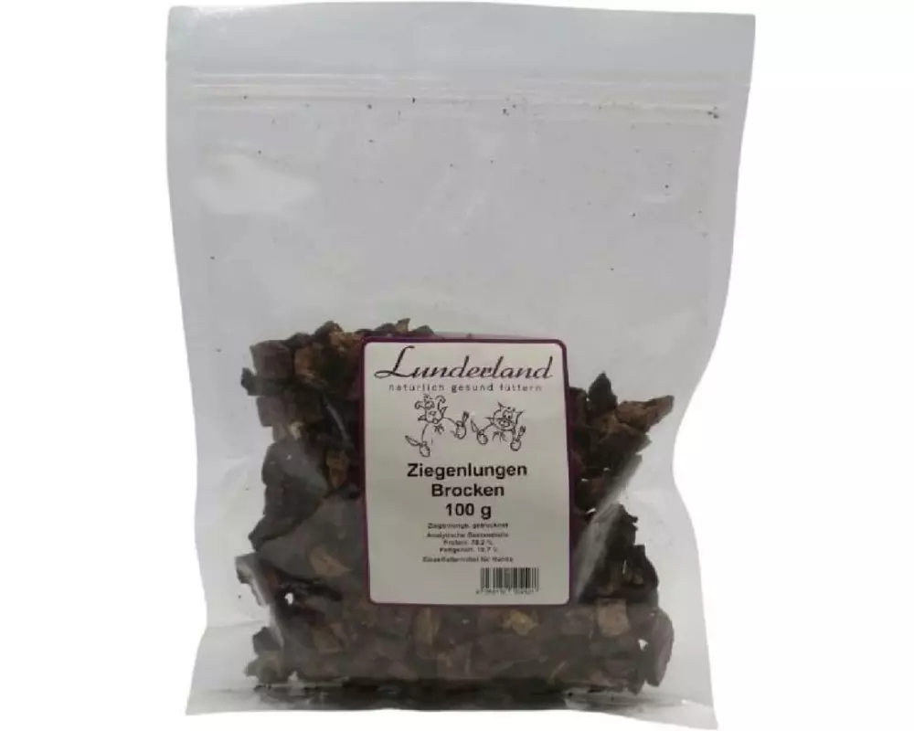 Lunderland Kausnack Ziegenlunge Stücke 100 g
