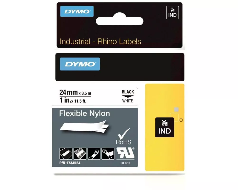 DYMO Beschriftungsband 1734524 Schwarz auf Weiss
