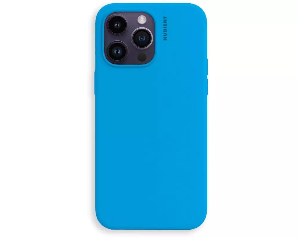Nudient Back Cover Base Case 14 Pro Max Vibrant Blue