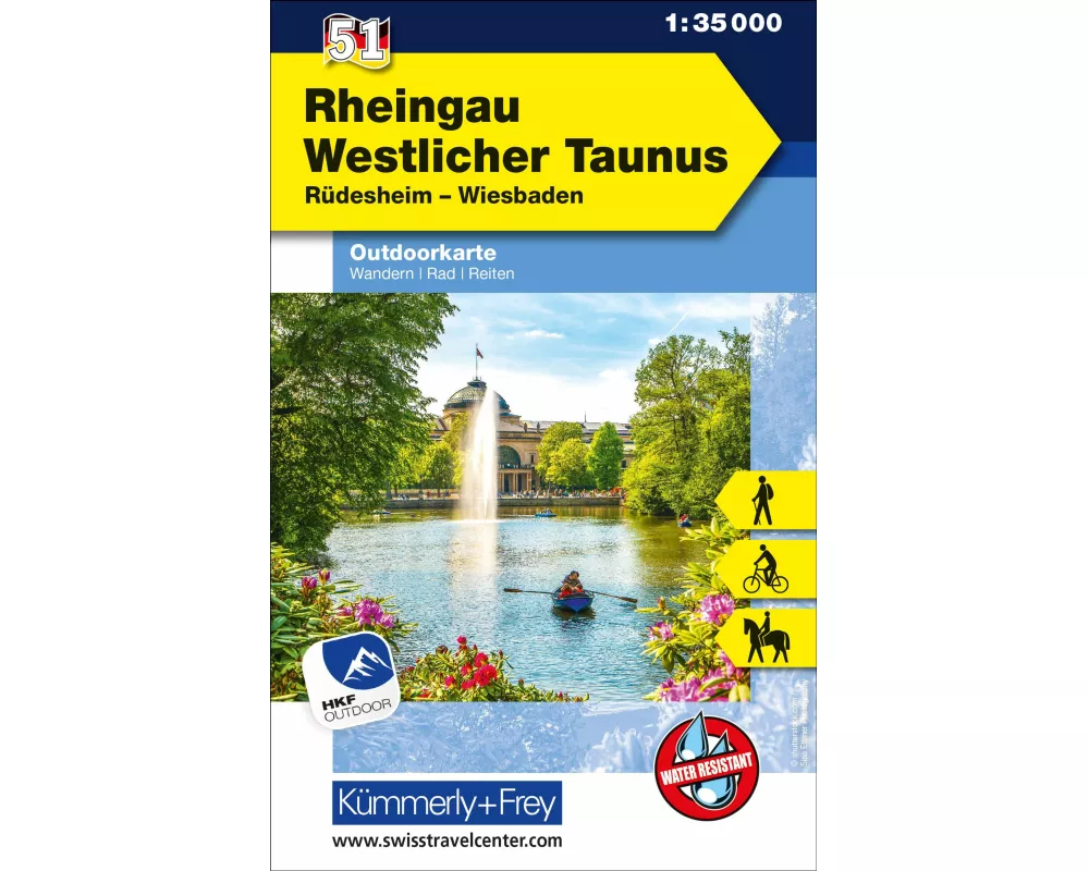 Kümmerly+Frey Outdoorkarte Deutschland 51 Rheingau, Westlicher Taunus 1:35.000