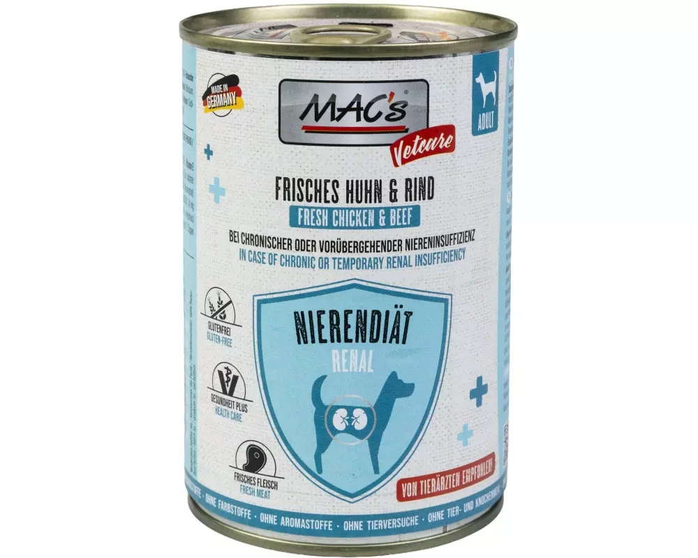 MAC's Vetcare Nassfutter Nierendiät Huhn und Rind 400 g