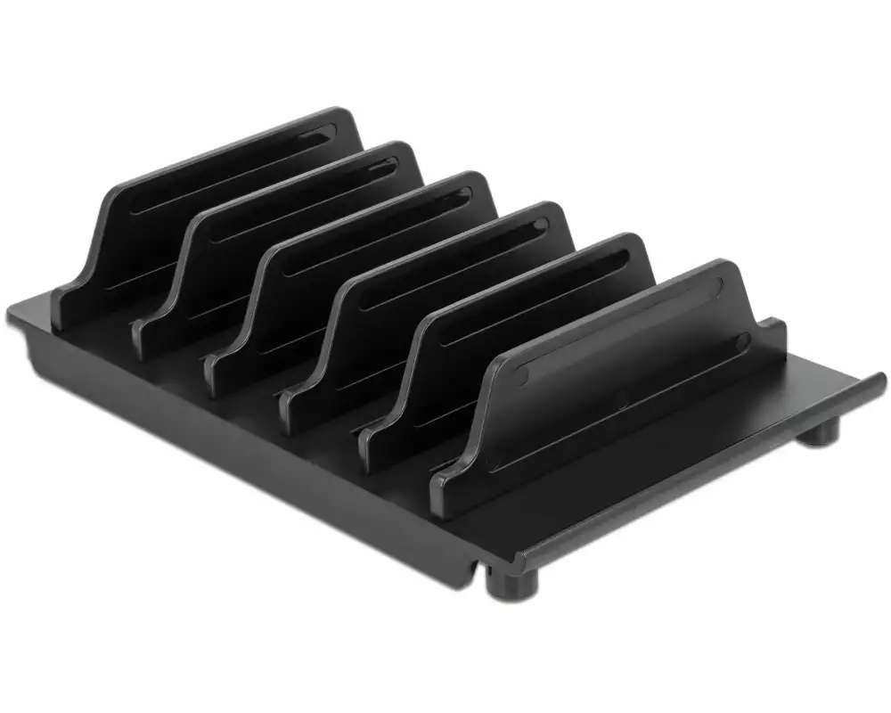 Delock Halterung für 6 Tablets oder Smartphones Schwarz