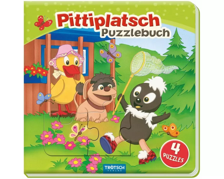 Trötsch Unser Sandmännchen Puzzlebuch mit 4 Puzzle Pittiplatsch