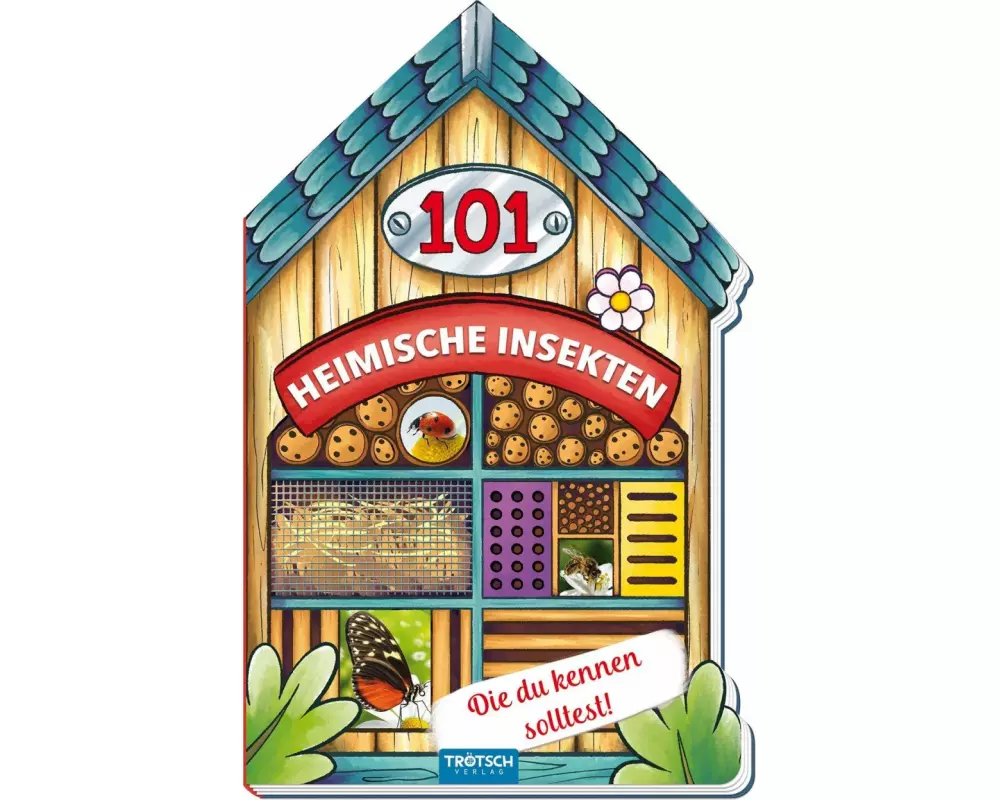 Trötsch Buch in Hausform 101 Heimische Insekten von A bis Z, die du kennen solltest
