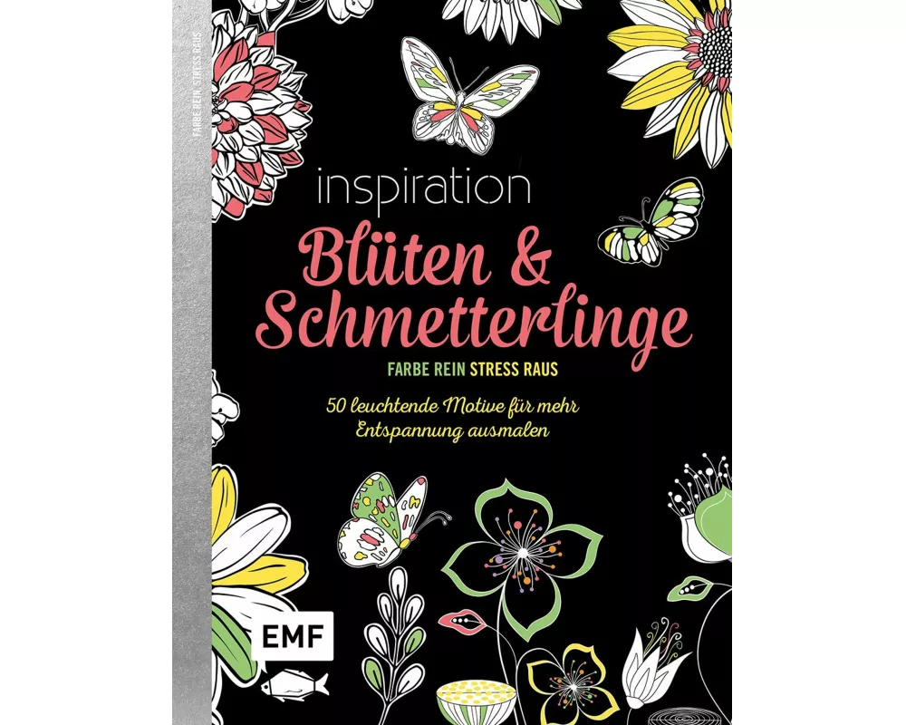 Black Edition: Blüten und Schmetterlinge