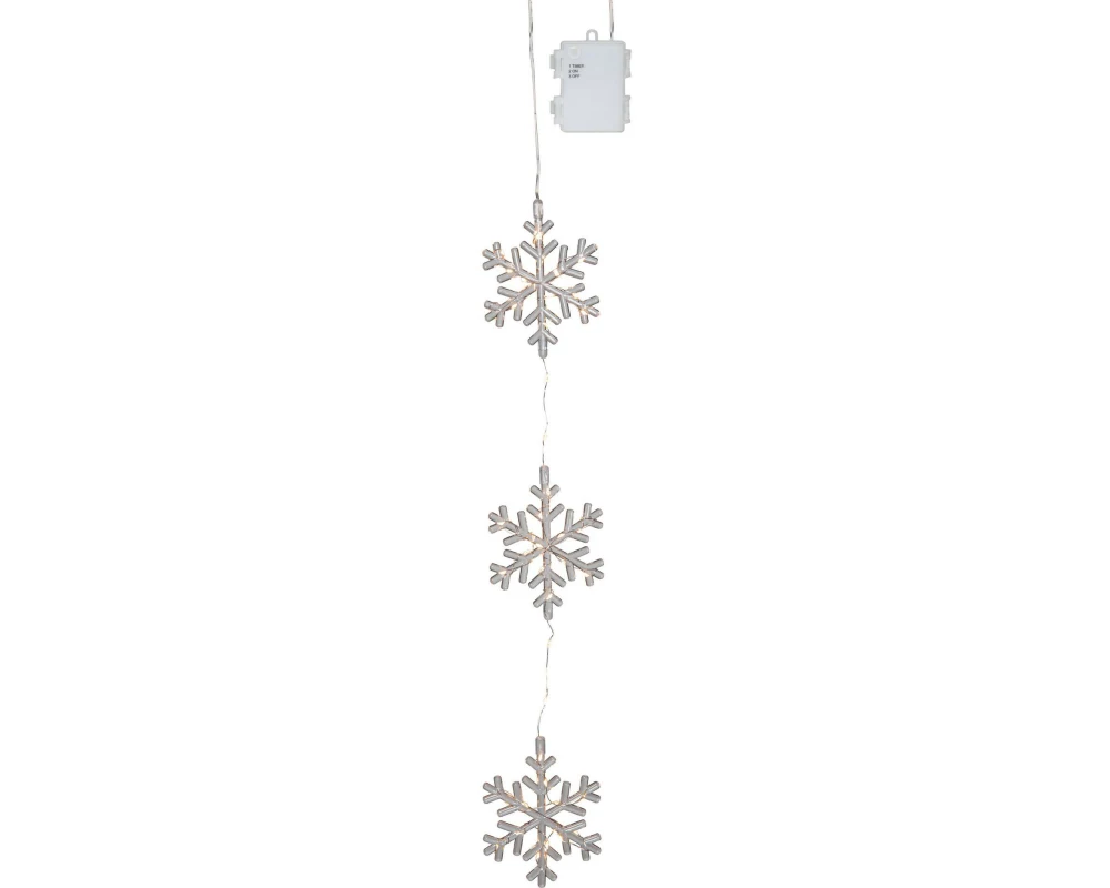 Star Trading Outdoor Dekoration Stina Snowflake Transparent, 58 cm Höhe