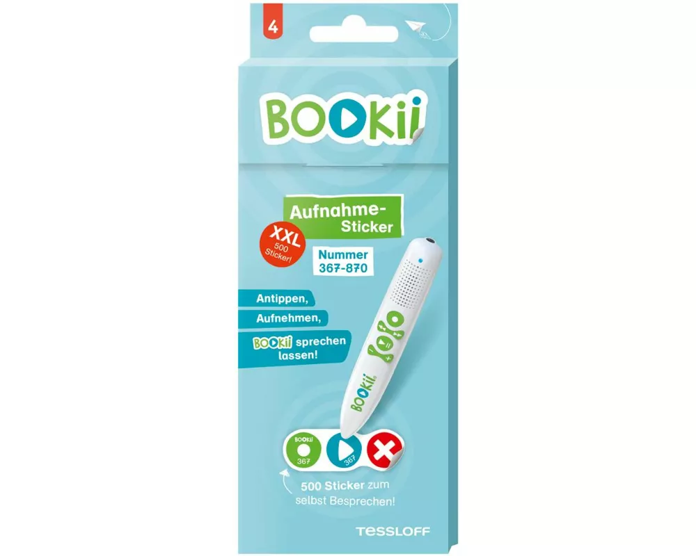BOOKii Aufnahme-Sticker neutral Paket 4, Nr. 367-870 (504 Stück)