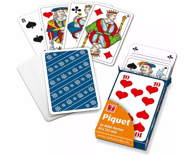 Piquetkarten "Maxi" in Faltschachtel