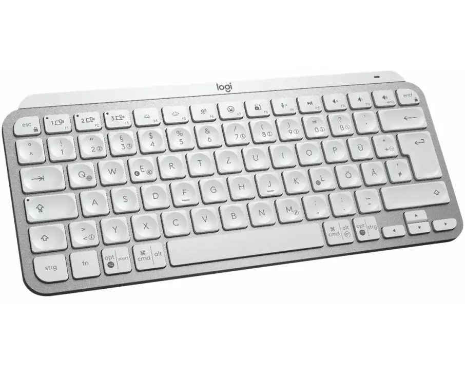 LOGITECH MX Keys, Mini, Minimalist, Wireless, Illuminated, Keyboard - PALE GREY - (RU) - INTNL