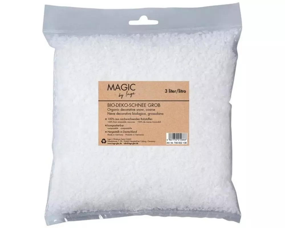 INGES CHRISTMAS DECOR Deko-Schnee 3 l, grob
