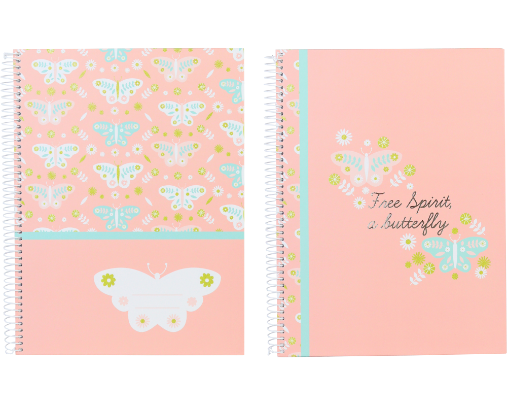 ANCOR Spiralbuch Hardcover A4 118094 B'LOG BUTTERFLIES,liniert 80B.