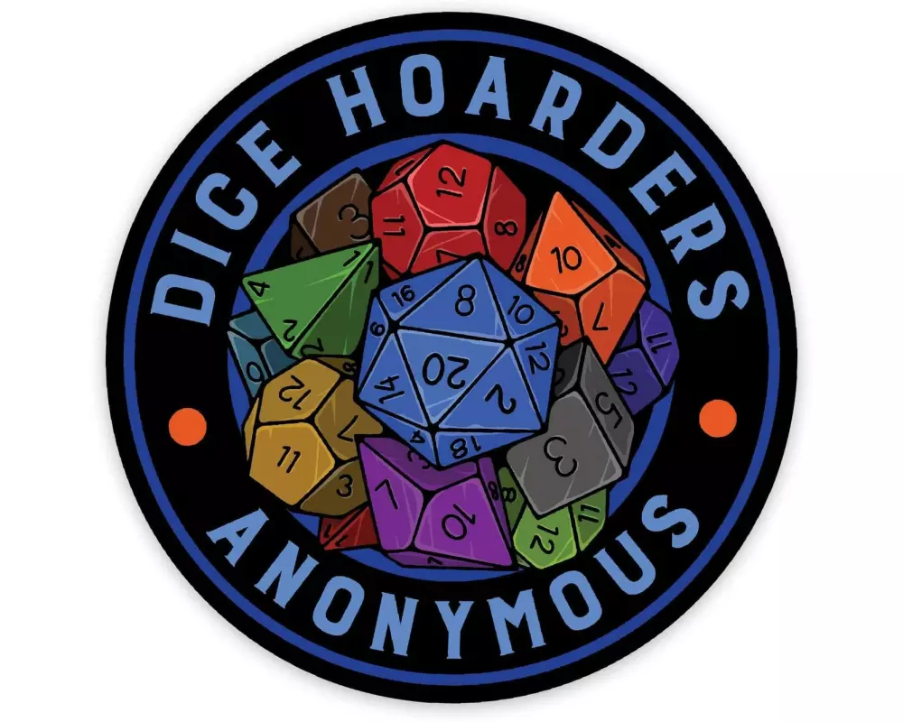 Glass Staff Dice Hoarders Anon Sticker Mehrfarbig