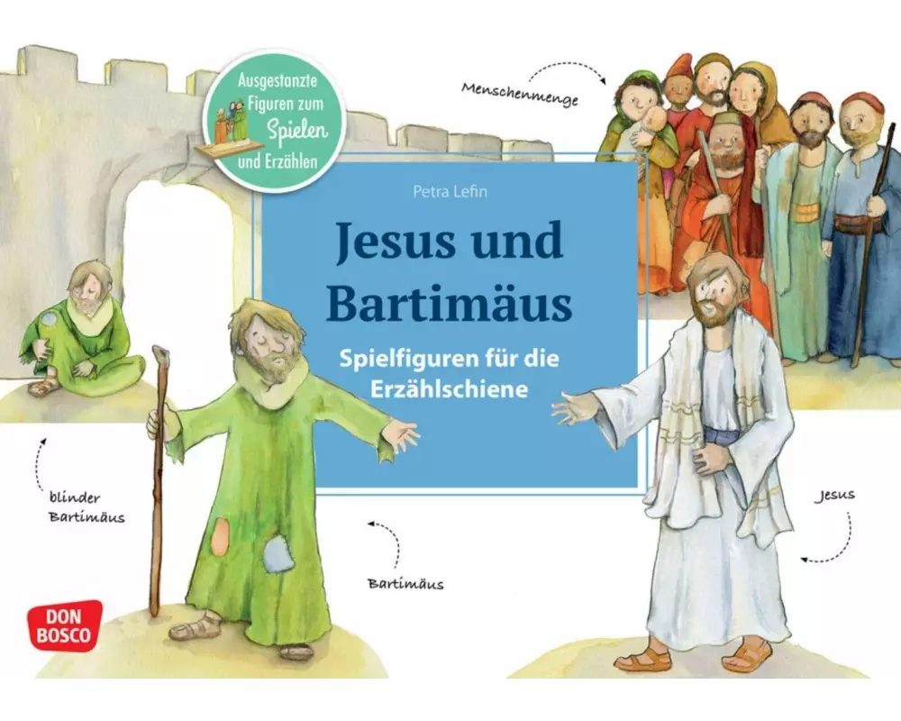 Jesus und Bartimäus. Erzählschienen-Figurenset