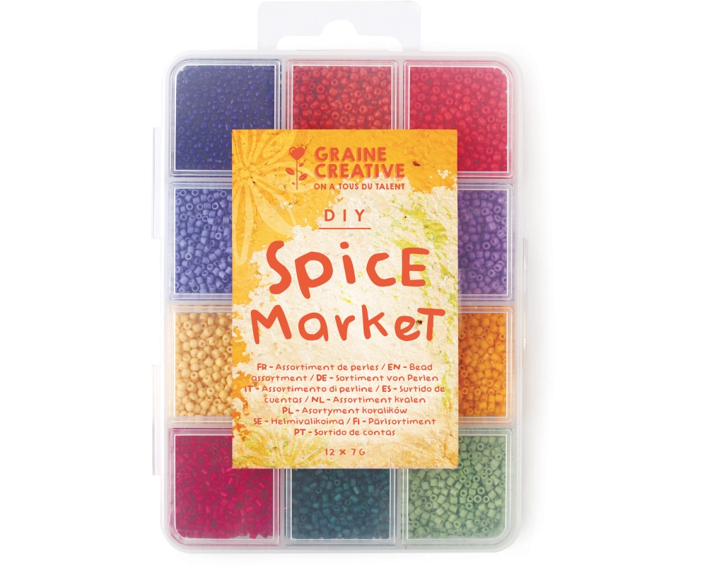 GRAINE CREATIVE Perlen Kit Spice Market GC-736108 12 Farben
