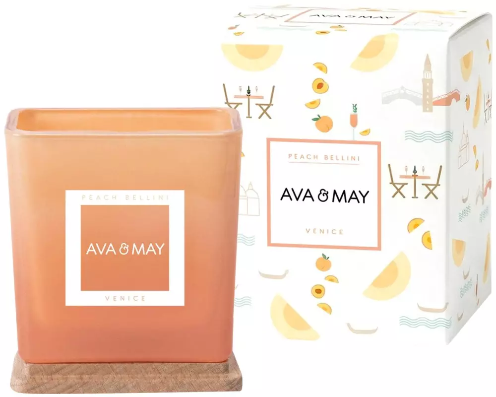 AVA & MAY Duftkerze Peach Bellini 200g