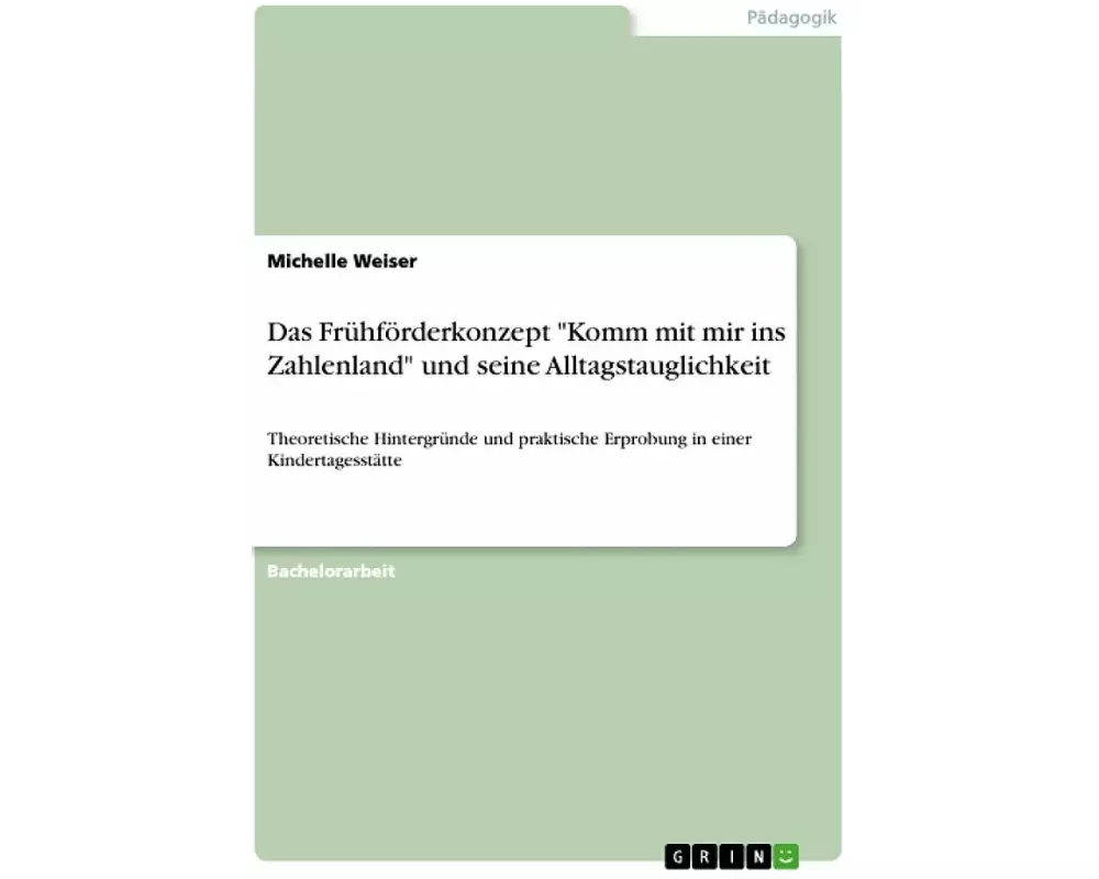 Das Frühförderkonzept "Komm mit mir ins Zahlenland" und seine Alltagstauglichkeit
