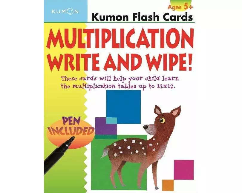 Kumon Multiplication Write and Wipe Flash Cards