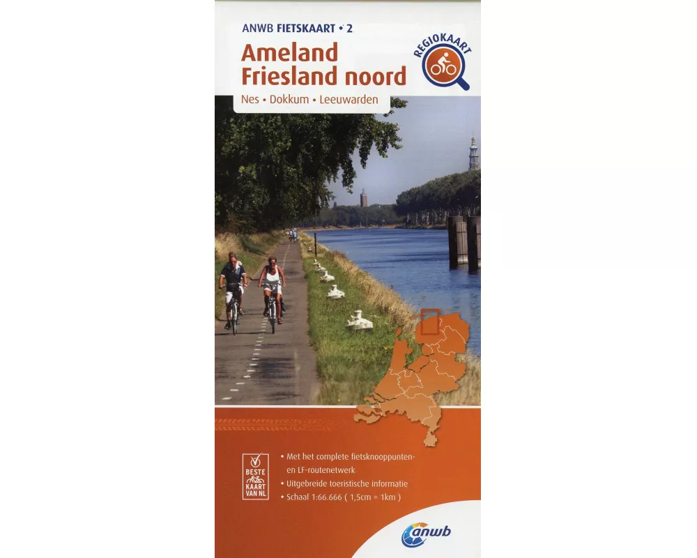 Ameland - Friesland noord (Nes / Dokkum / Leeuwarden) 1 : 66 000