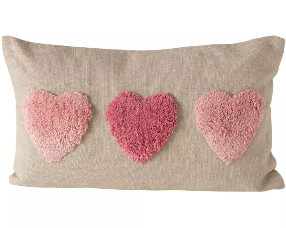 Boltze Kissen Herzen Jane, Altrosa / Beige