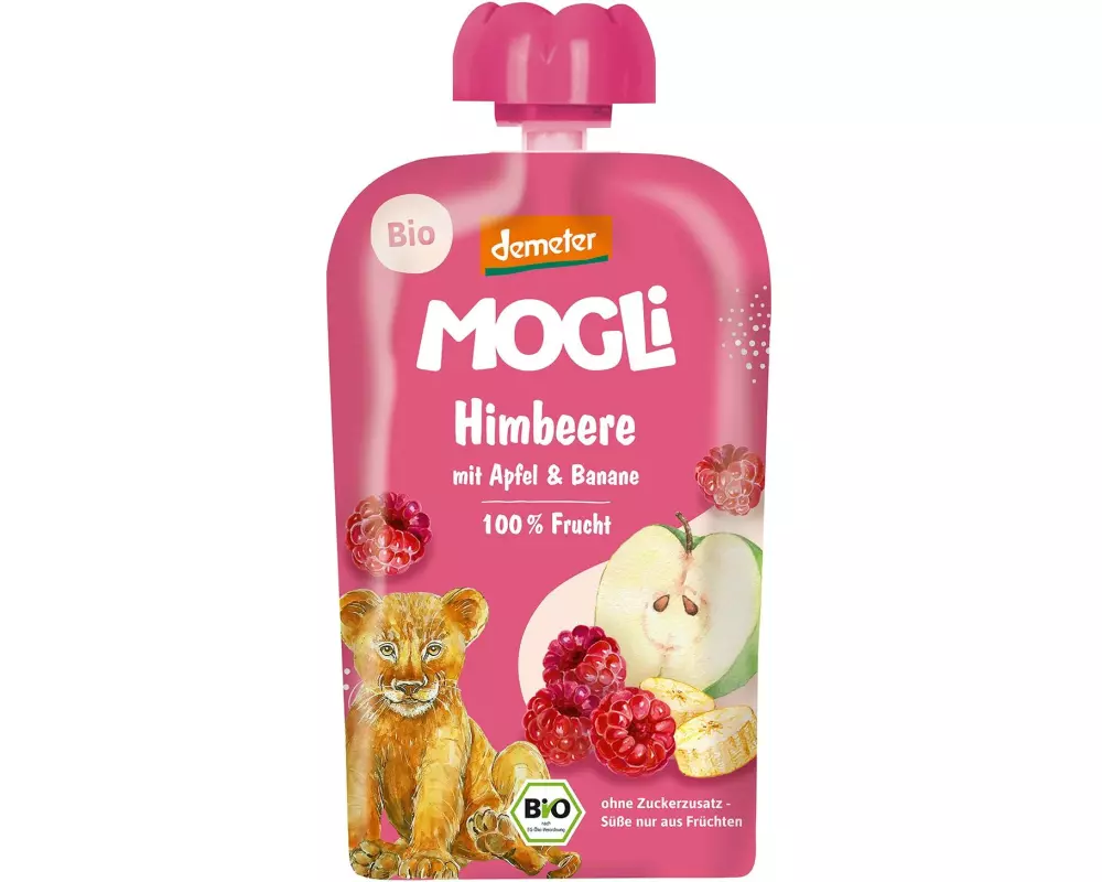 Mogli Quetschbeutel Himbeere mit Apfel und Banane 100 g