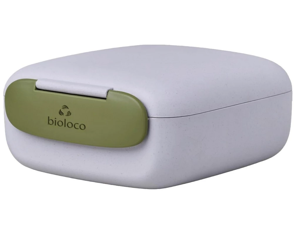 BioLoco Lunchbox mini square Blaugrau/Olivgrün