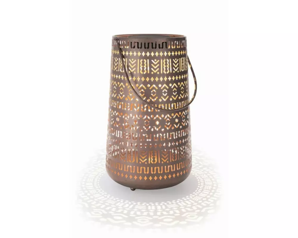STT Laterne Solar Antic Boho, Ø 28 x 46 cm, Braun