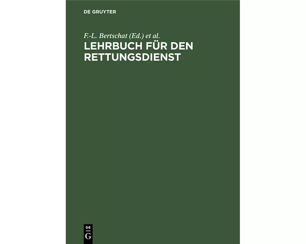 Lehrbuch für den Rettungsdienst