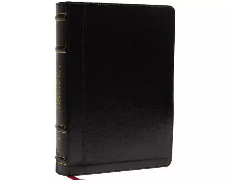 Nkjv, Chronological Study Bible, Leathersoft, Black, Comfort Print