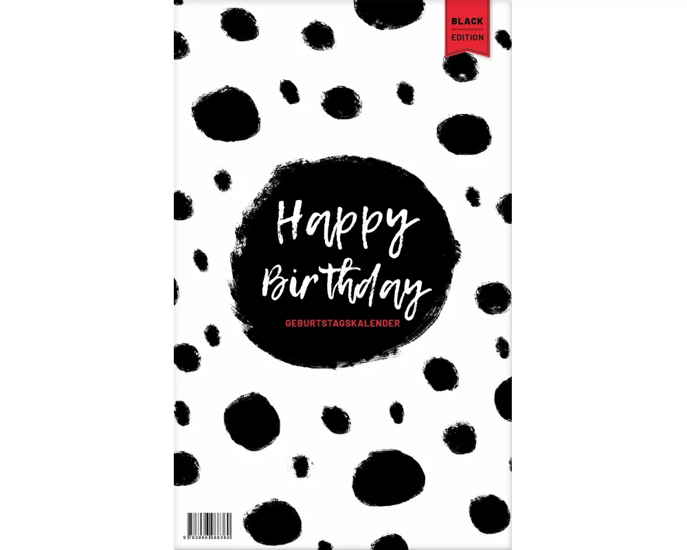 Geburtstagskalender immerwährend | Jahresunabhängiger Kalender für Geburtstage in schwarz/weiß | Geburtstagsübersicht zum Aufhängen mit Spiralbindung