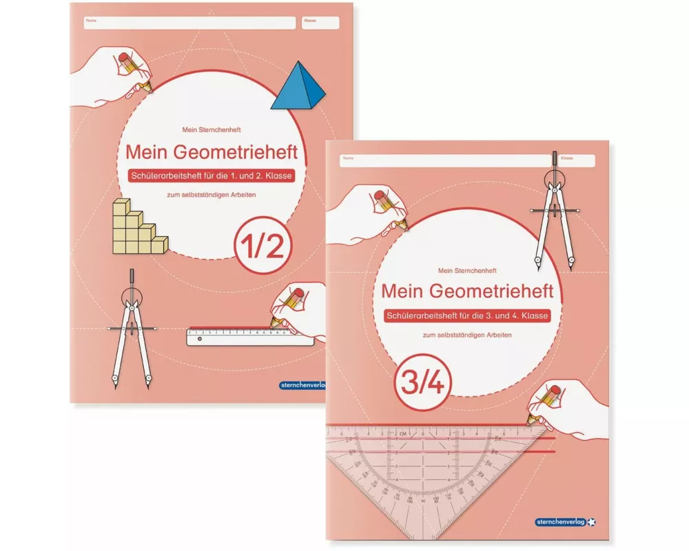 Mein Geometrieheft 1/2 und 3/4 im Set