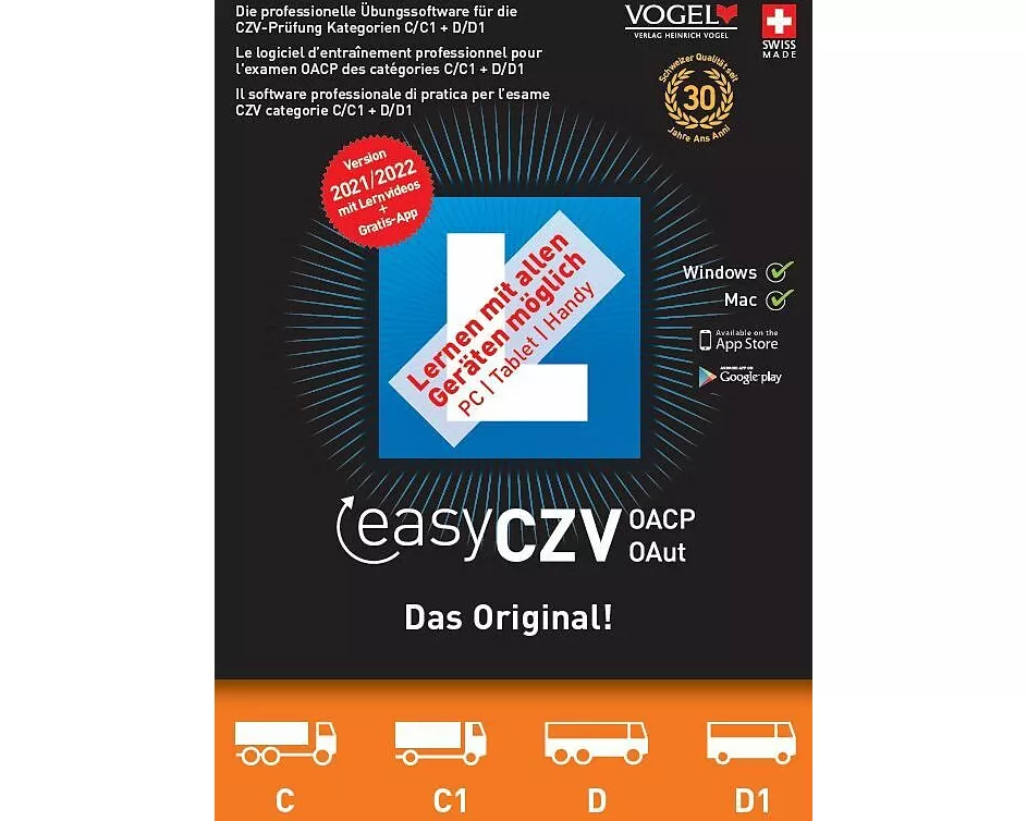 easyCZV OACP OAut. C,C1,D,D1 Version 2021/2022