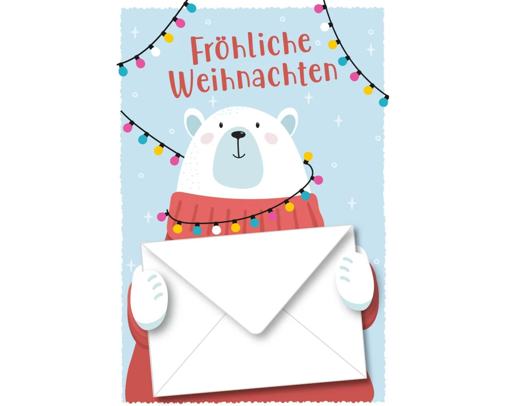 ABC Weihnachtskarte Frohe Weihnachten B6