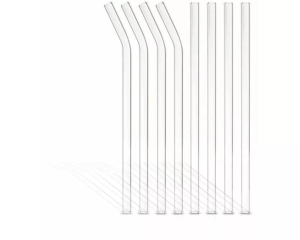 Glas Strohhalme, 8er Set