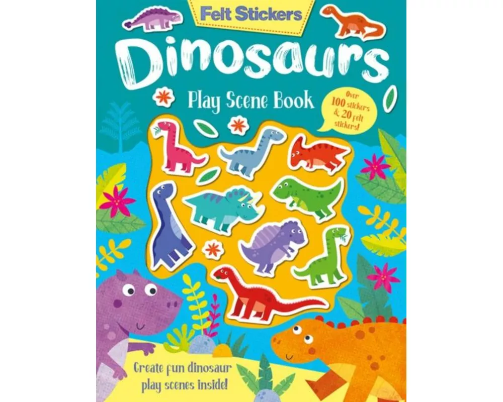 Felt Stickers Dinosaur Play Scene Book