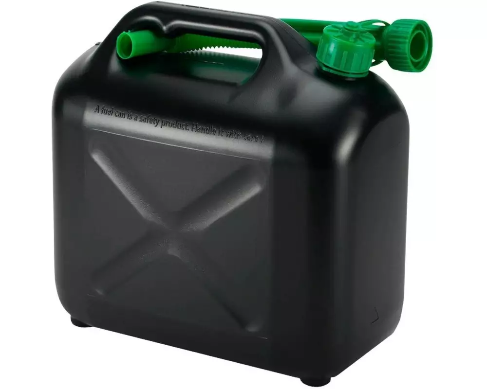 TopLine Kunststoff-Benzinkanister, 10 Liter, schwarz