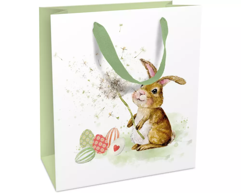 Braun + Company Geschenktasche Spring Bunny 18 x 21 x 8 cm, Mehrfarbig