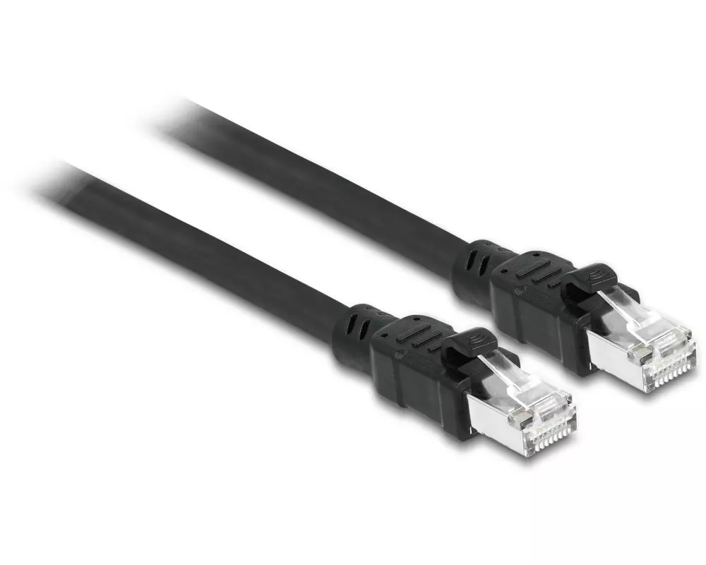 Delock Patchkabel Cat 6A, F/UTP, 0.5 m, Schwarz