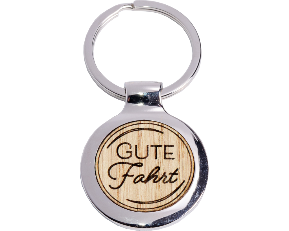 ROOST Schlüsselanhänger 3.5x3cm SA320 Gute Fahrt, rund