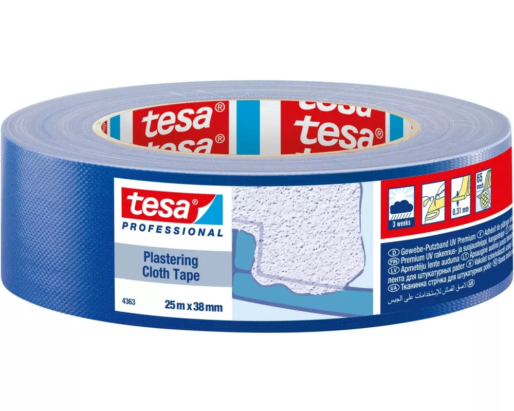 tesa 4363 Putzband 50 mm x 25 m, Blau