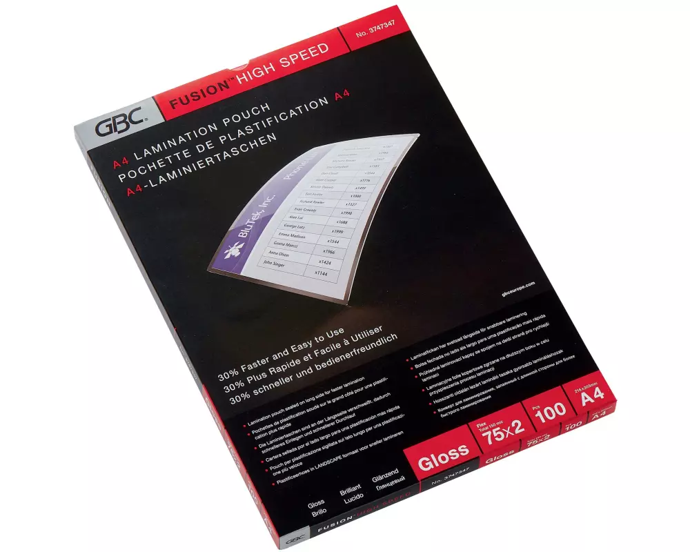 GBC Laminierfolie High-Speed A4, , 100 Stück, Glänzend