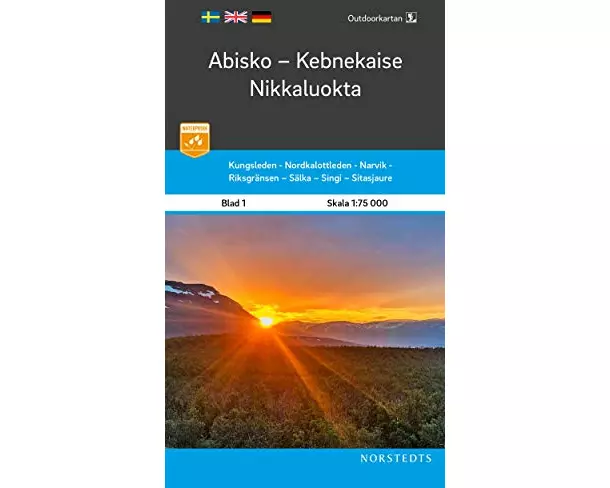 Abisko-Kebnekaise-Nikkaluokta 1:75 000