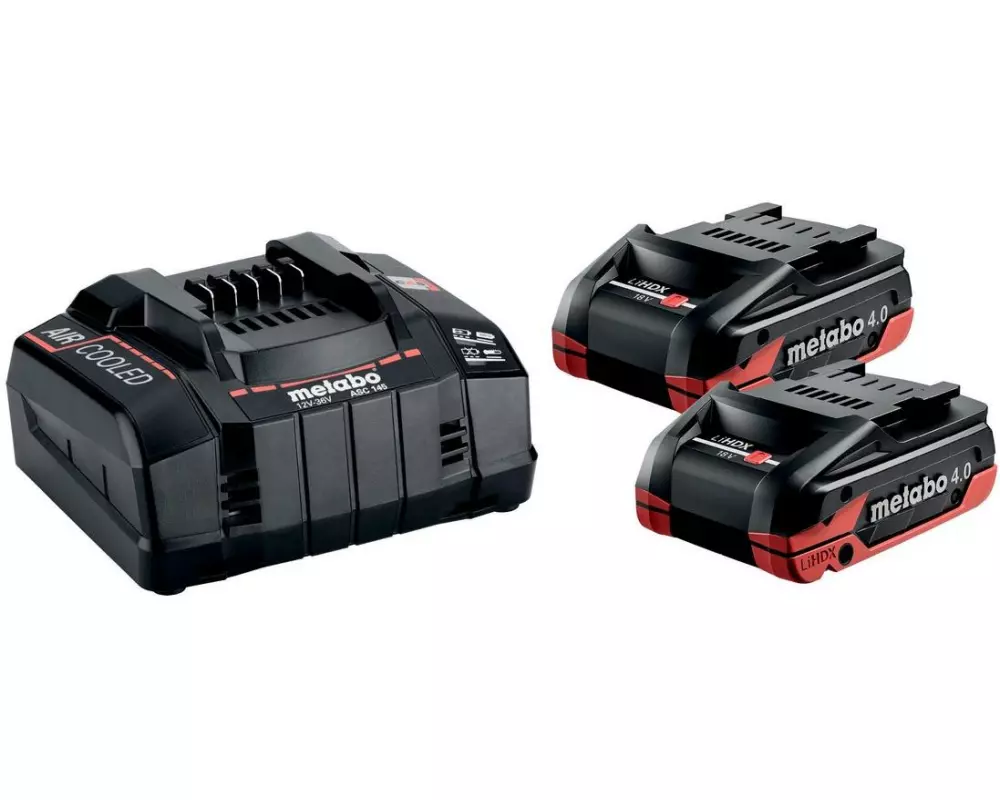 Metabo Akku und Ladegerät 2 x LiHD Xtreme 4.0 Ah