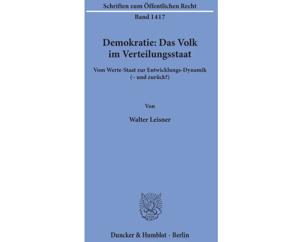 Demokratie: Das Volk im Verteilungsstaat