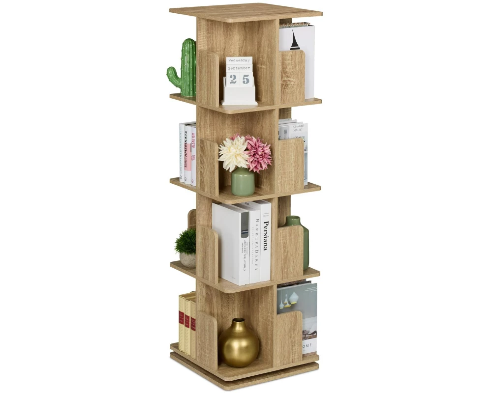 relaxdays Regal 4 Etagen, Hellbraun