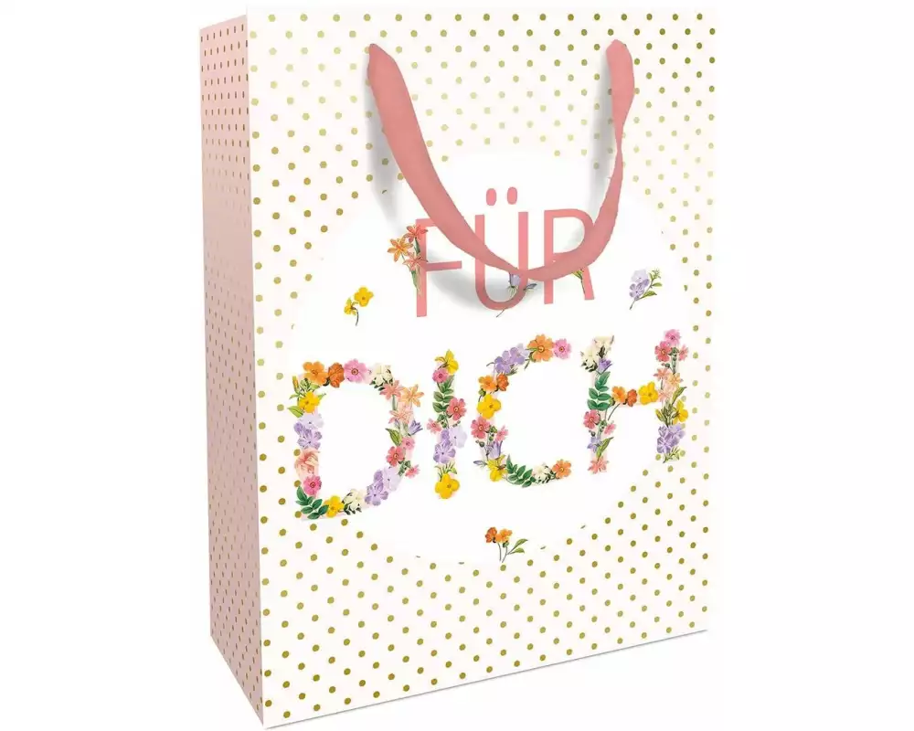 Braun + Company Geschenktasche Für Dich 26 x 36 x 13 cm, Mehrfarbig