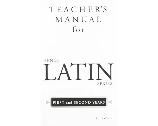Teacher's Manual for Henle Latin Series